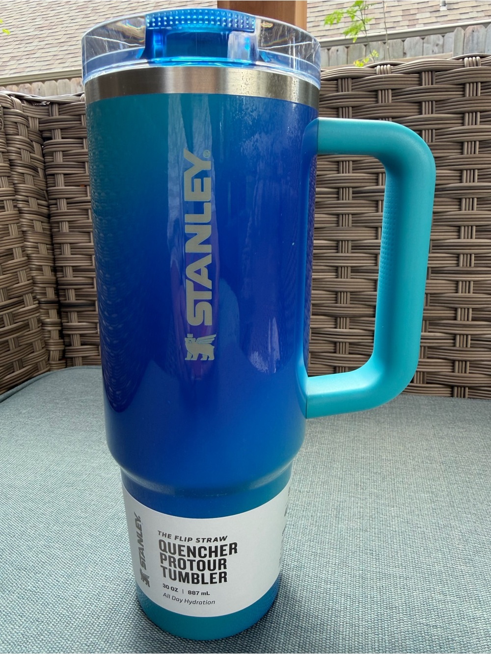 Stanley Blue & Teal Quencher ProTour Travel Tumbler 30 oz with Handle